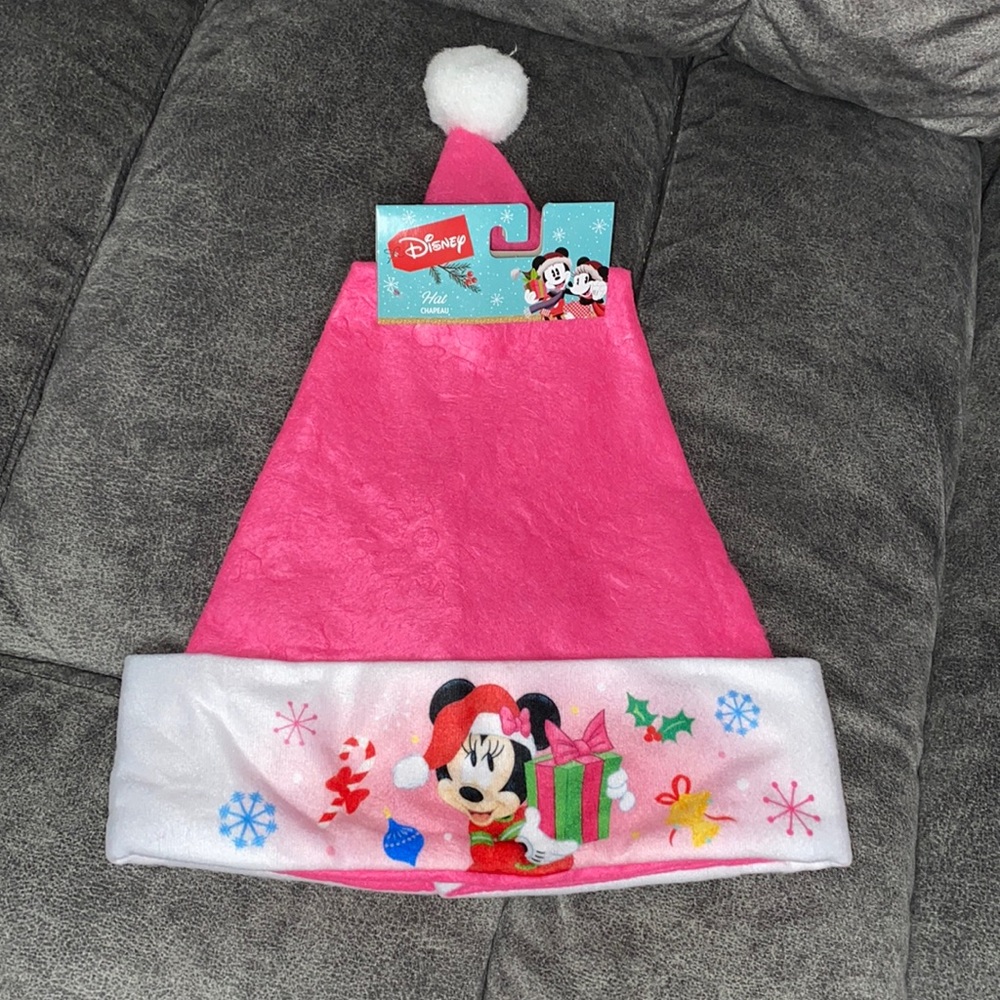 🌻 Adorable Disney Minnie Mouse Santa Hat 🎅🏻 Pink NEW 🛍🎁 Must Have!!